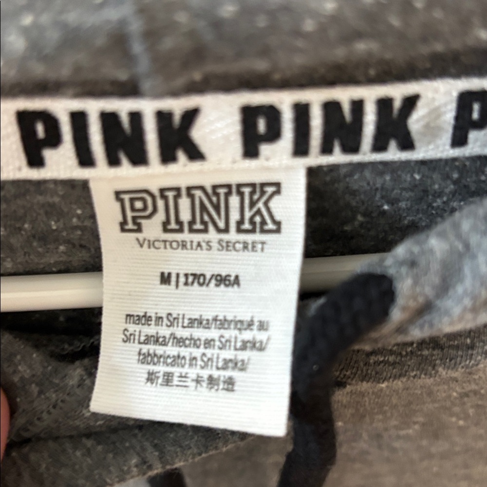 Victoria's Secret Pink Gray Hoodie lightweight - Picture 4 of 5